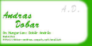 andras dobar business card